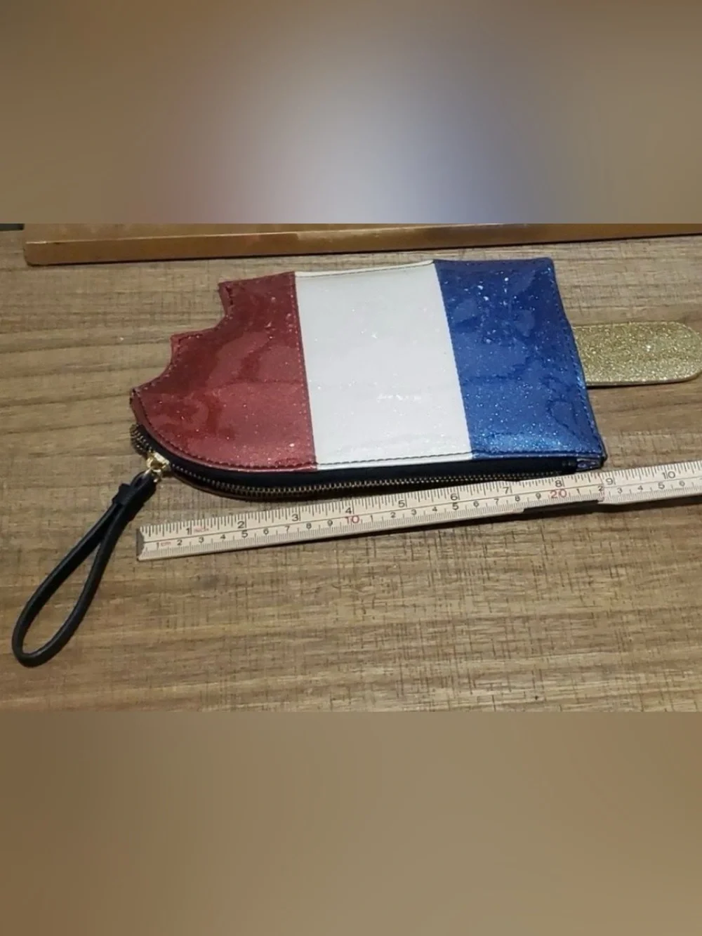 Adorable Glitter Popsicle Phone Wristlet Case - Red White Blue.
